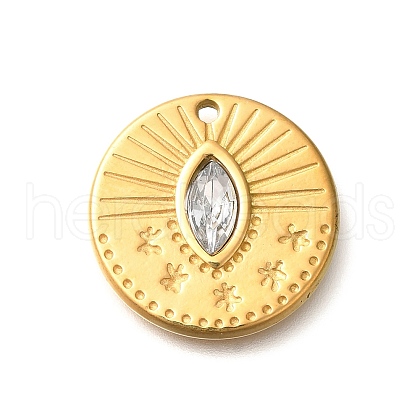 Ion Plating(IP) 304 Stainless Steel Rhinestones Pendants STAS-I321-14G-1