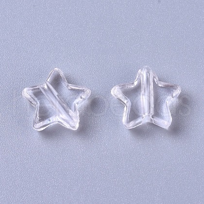 Transparent Acrylic Beads X-SACR-WH0002-07K-1