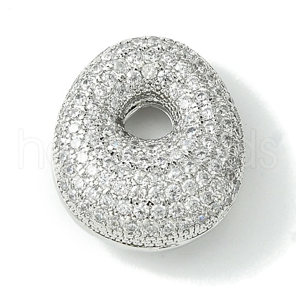 Rack Plating Brass Cubic Zirconia Pendants KK-S378-02P-O-1
