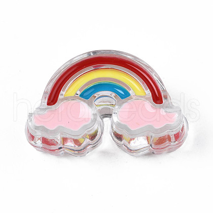 Transparent Acrylic Enamel Beads OACR-N130-026-03-1