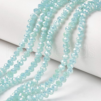 Electroplate Glass Beads Strands EGLA-A034-J6mm-T02-1