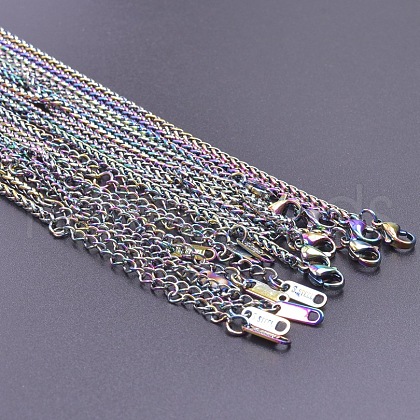 2.5mm Stainless Steel Wheat Chain Necklaces AL4301-5-1