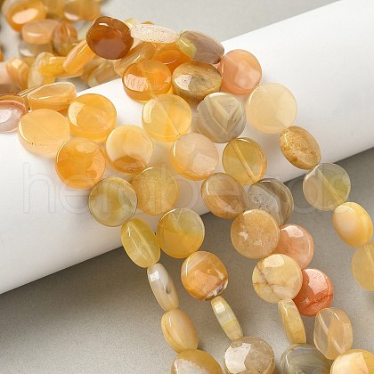 Natural Yellow Botswana Agate Beads Strands G-F790-H04-02-1