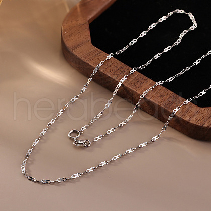 925 Sterling Silver 8 Link Chain Necklaces for Women NJEW-A048-02A-P-1