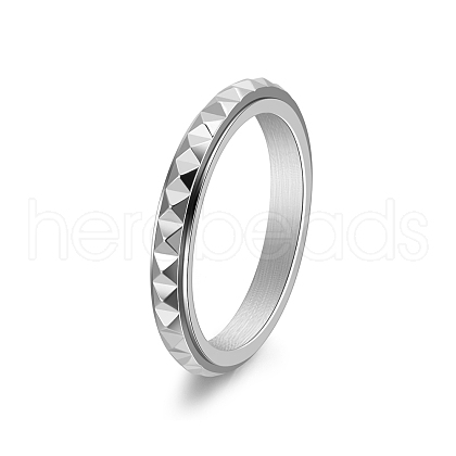 Rotatable Version Korean StyleRotatable Stainless Steel Finger Ring for Men PW-WGAB2A4-04-1