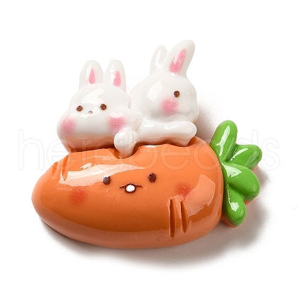 Animal Rabbit Theme Opaque Resin Decoden Cabochons CRES-B020-01C-1