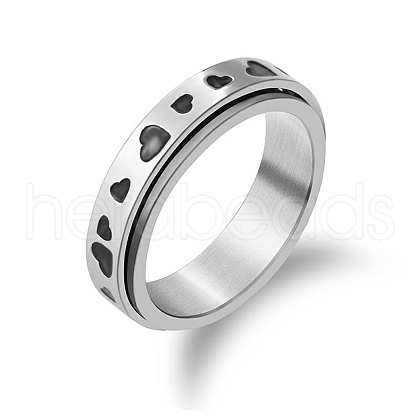Stainless Steel Rotating Fidget Band Ring MATO-PW0001-059E-01-1