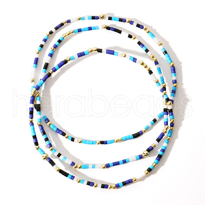 3Pcs Bohemian Style Column Glass Seed Beads Stretch Bracelet Set for Women AN9435-1-1