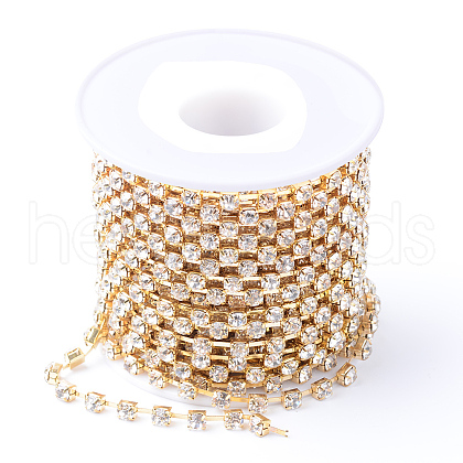 Iron Rhinestone Strass Chains CHC-T002-SS10-01C-1-1