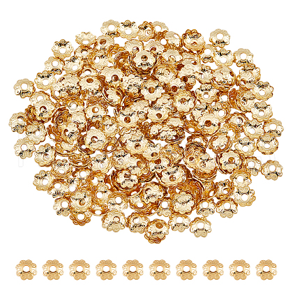 DICOSMETIC 300Pcs 304 Stainless Steel Bead Caps STAS-DC0012-15-1