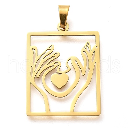 304 Stainless Steel Pendants STAS-Z119-22G-1
