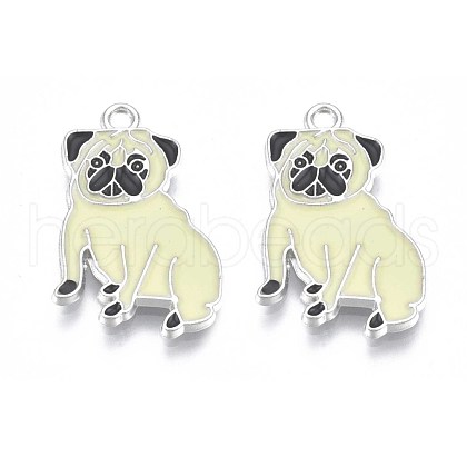 Rack Plating Alloy Enamel Pendants PALLOY-T075-158-1