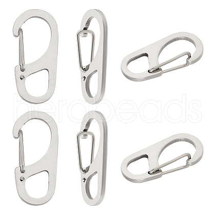 Unicraftale 6Pcs 202 Stainless Steel Keychain Carabiner STAS-UN0047-09-1