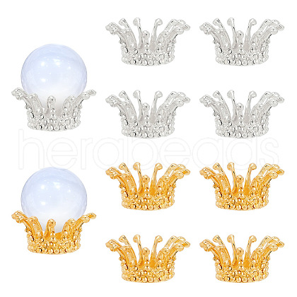 AHADERMAKER 10Pcs 2 Colors Zinc Alloy Crystal Ball Base DJEW-GA0001-49-1