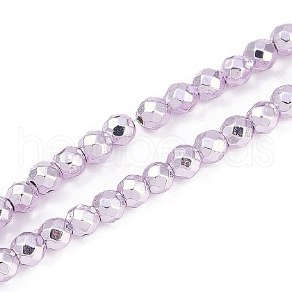 Baking Paint Electroplated Synthetic Non-magnetic Hematite Beads Strands G-H072-A01-01I-1