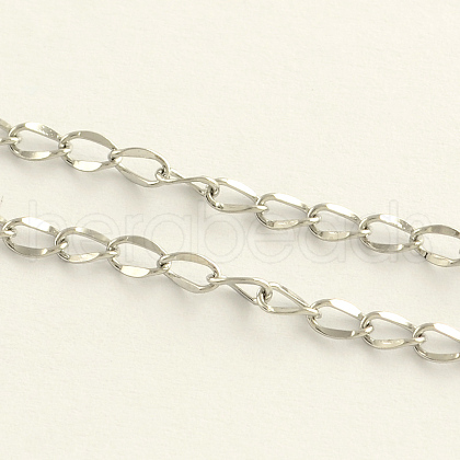 Tarnish Resistant 304 Stainless Steel Curb Chains CHS-T001-01-1