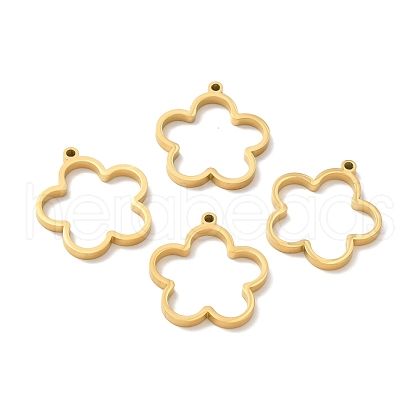 Ion Plating(IP) 304 Stainless Steel Open Back Bezel Pendants STAS-K208-17-1