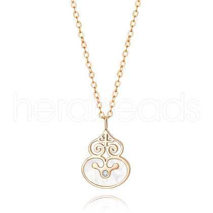 Elegant 304 Stainless Steel Crystal Rhinestone Pendant Necklaces for Women QS0811-3-1