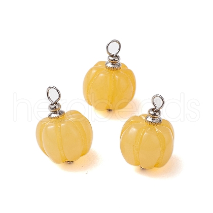 Opaque Resin Vegetable Pendants PALLOY-JF02766-02-1
