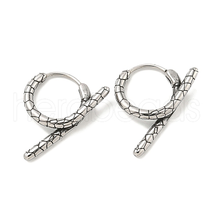 316 Surgical Stainless Steel Hoop Earrings EJEW-D096-14K-AS-1