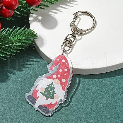 Christmas Theme Acrylic Pendant Decoration HJEW-YW00032-03-1