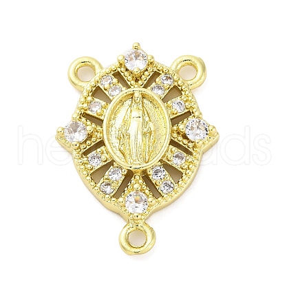 Brass Clear Cubic Zirconia Virgin Mary Chandelier Component Links KK-D325-07G-03-1