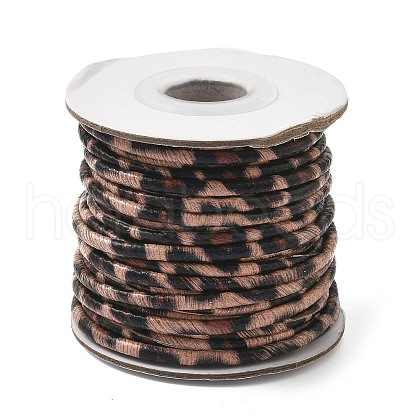 Leopard Printed Round Imitation Leather Cords LC-S020-01I-1