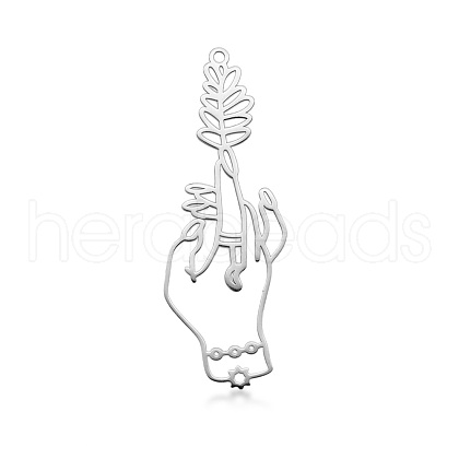 Non-Tarnish 201 Stainless Steel Big Pendants STAS-S105-LA734-1-1