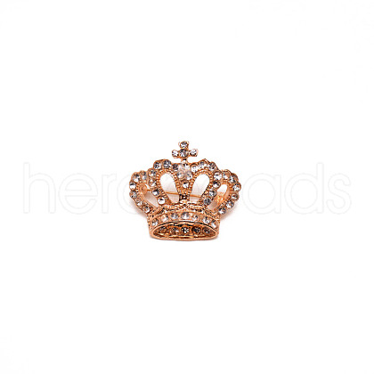 Crystal Rhinestone Crown Brooch JEWB-WH0022-28-1