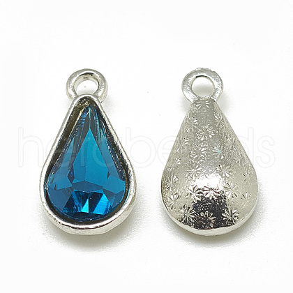 Alloy Glass Pendants PALLOY-T029-8x13mm-14-1
