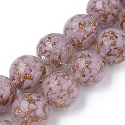 Handmade Gold Sand Lampwork Beads LAMP-S194-008C-01-1