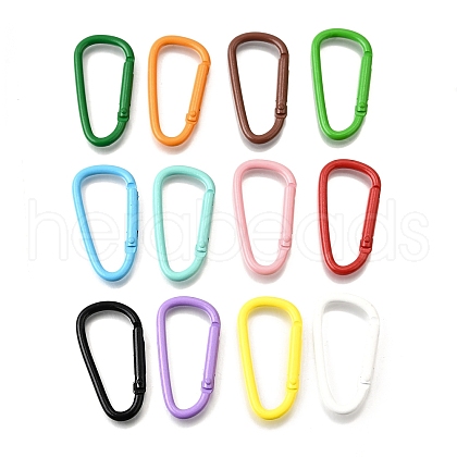 Spray Painted Alloy Spring Gate Rings PALLOY-A022-03-1