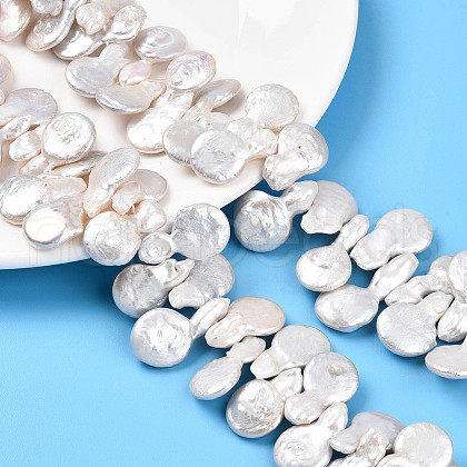 Natural Baroque Keshi Pearl Beads Strands PEAR-S018-15-1