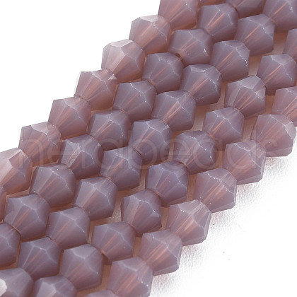 Opaque Solid Color Glass Beads Strands GLAA-Q080-4mm-B09-1