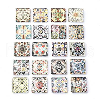 20Pcs Glass Cabochons GGLA-S059-01B-1