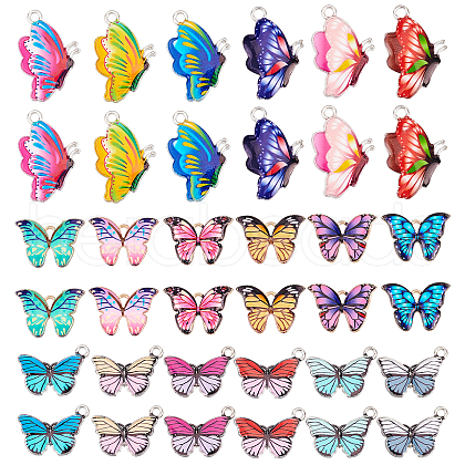 Printed Alloy Enamel Big Pendants PALLOY-PH0013-41-1