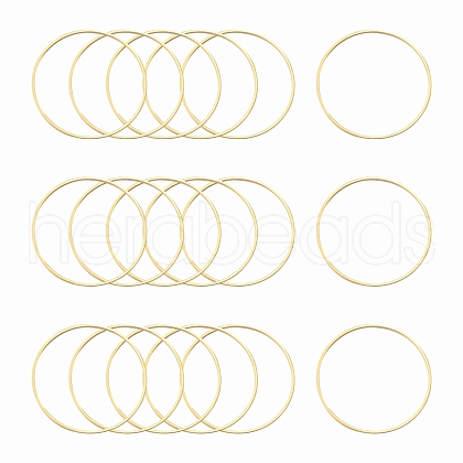 Brass Linking Rings KK-Y003-03L-G-1