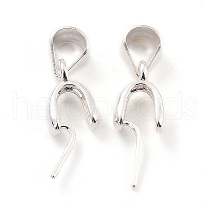 925 Sterling Silver Ice Pick Pinch Bails STER-Z001-122S-03-1