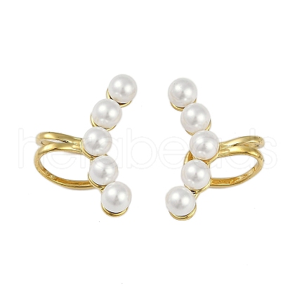 Ion Plating(IP) 304 Stainless Steel Cuff Earrings for Women EJEW-K281-30G-1