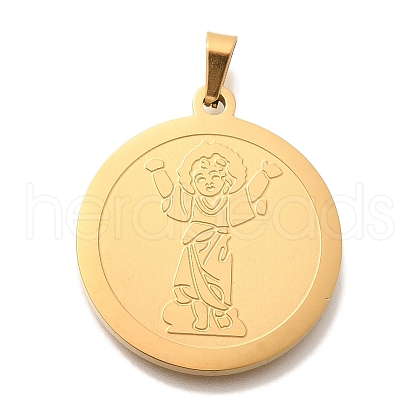 PVD Vacuum Plating 304 Stainless Steel Pendants STAS-U035-19G-04-1