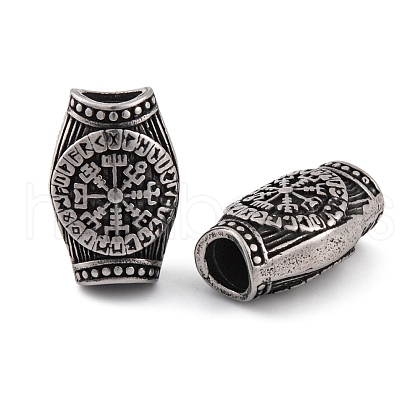 304 Stainless Steel European Beads STAS-G334-04AS-1