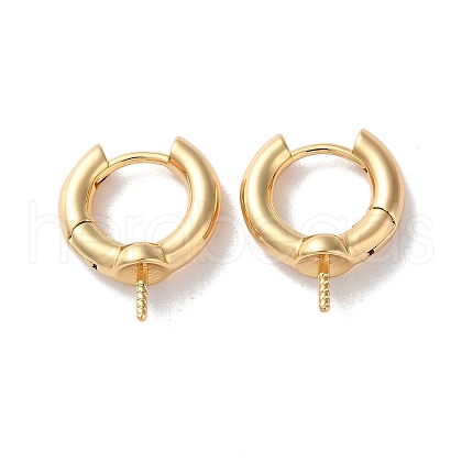 Brass Hoop Earrings Findings KK-B105-03G-01-1