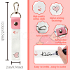 PU Leather & Cotton Name Marker Keychain AJEW-WH0514-031-2