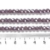 Electroplate Opaque Glass Beads Strands EGLA-A035-P4mm-A11-4