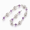 Handmade Natural & Synthetic Mixed Stone Beaded Chains AJEW-JB00446-3