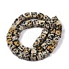 Natural Dalmatian Jasper Beads Strands G-T139-8x8-17A-2