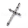316 Surgical Stainless Steel Rhinestone Big Pendants STAS-P145-02AS-2