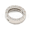 Brass Micro Pave Clear Cubic Zirconia Beads Frame KK-P277-58A-P-2