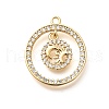 Brass Micro Pave Cubic Zirconia Pendants KK-G519-06G-03-1
