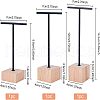 T Bar Iron & Wood Earring Displays Sets EDIS-WH0016-03-2